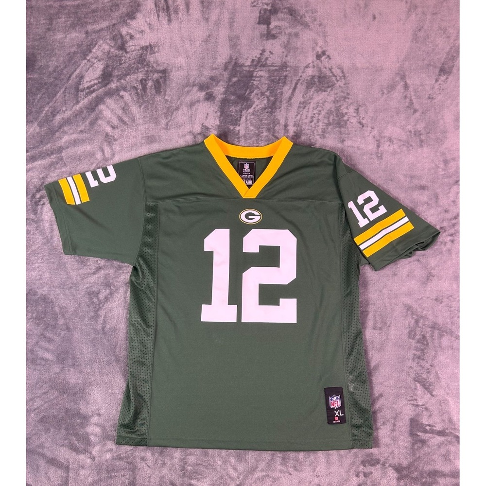 Green Bay Packers #12 Aaron‎ Rodgers NFL Jersey Kids Youth XL 18/20 Reebok NWT